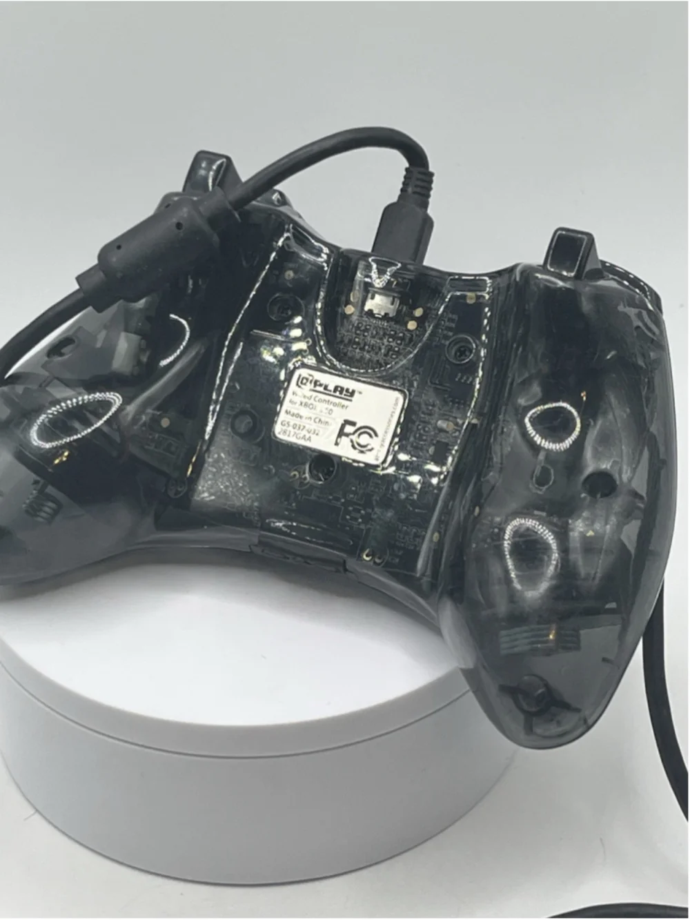 Play Gaming Wired Controller For XBOX 360 SMOKE CLEAR BLACK W/WIRE SEE ALL